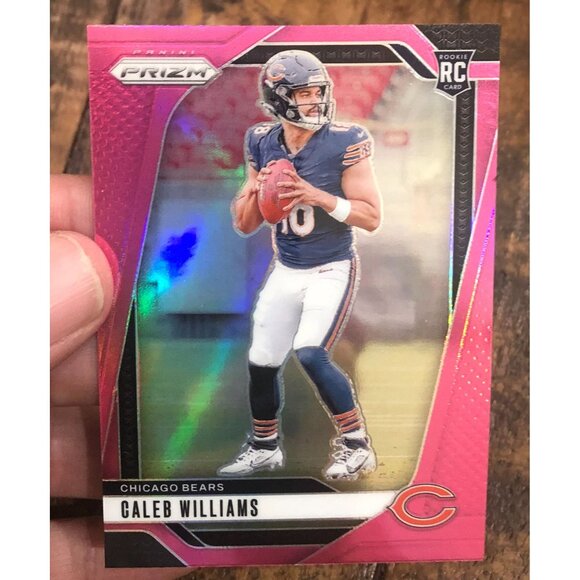 2024 Panini Prizm Rookies Caleb Williams #301 Pink Prizm (RC) - Picture 3 of 4